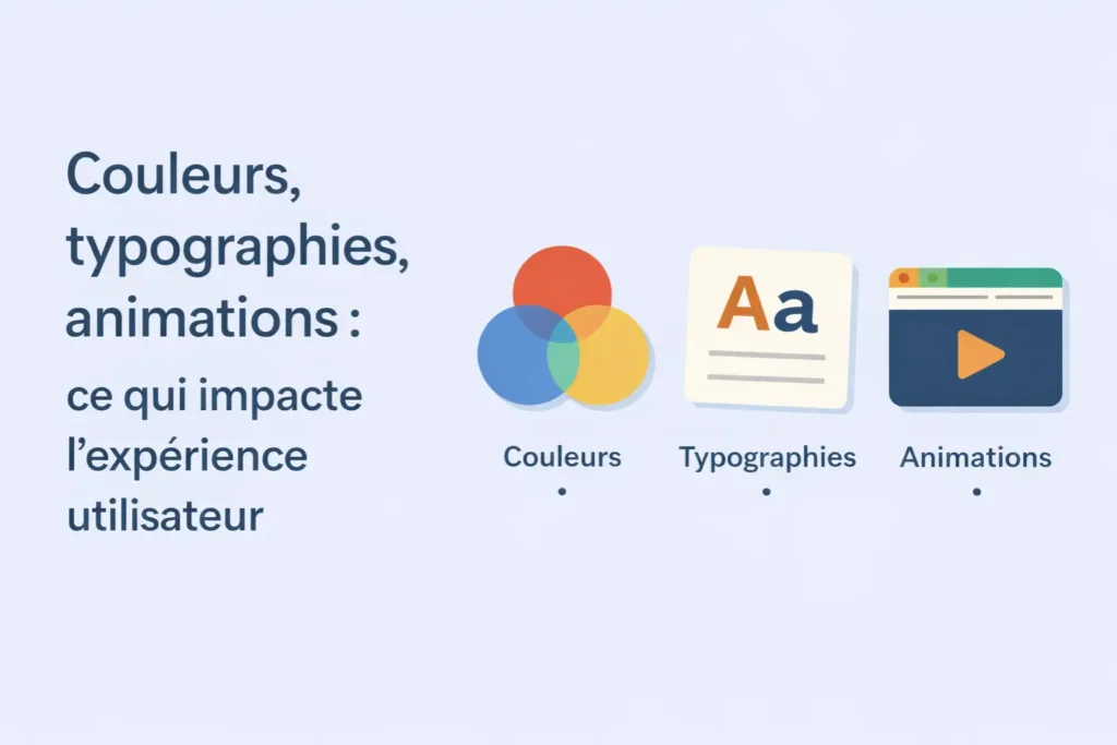 Couleurs typographies animations ux
